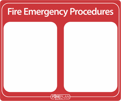 Evacuation Sign Holder / Fire Emergency Procedures Sign Holder