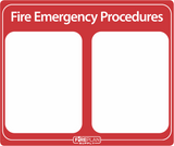 Evacuation Sign Holder / Fire Emergency Procedures Sign Holder