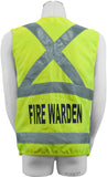 Fire Warden Vest - Back View